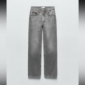 Zara Women's Gray Straight Jeans